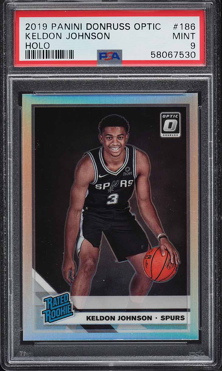 2019 Donruss Optic Holo Keldon Johnson ROOKIE #186 PSA 9 MINT - Main Image
