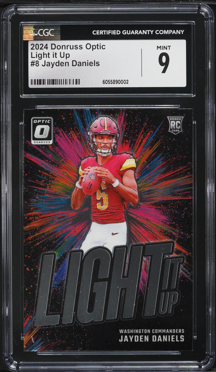 2024 Donruss Optic Light It Up Jayden Daniels ROOKIE #8 CGC 9 MINT