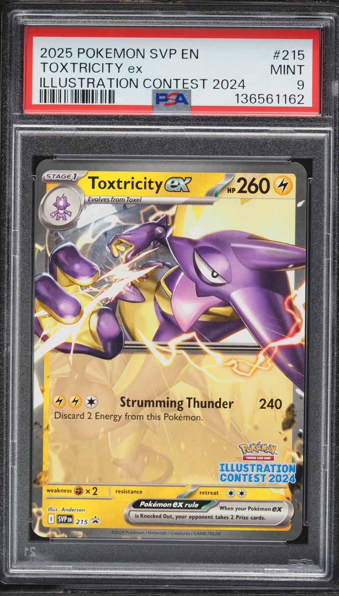 2025 Pokemon Scarlet & Violet Promo Illustration Contest Toxtricity ex #215 PSA 9 MINT