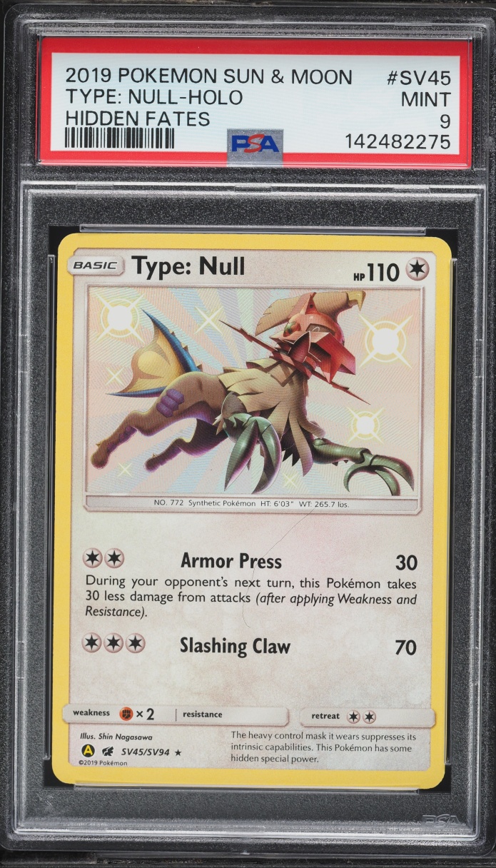 2019 Pokemon Sun & Moon Hidden Fates Shiny Type: Null #SV45 PSA 9 MINT