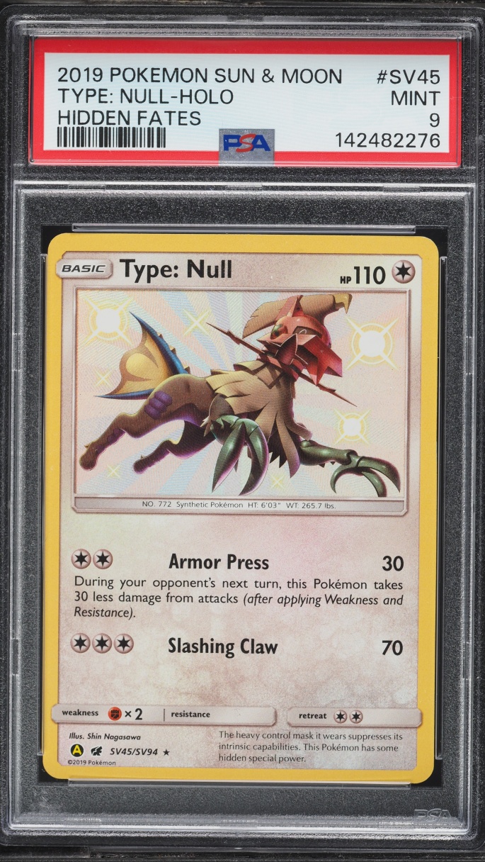 2019 Pokemon Sun & Moon Hidden Fates Shiny Type: Null #SV45 PSA 9 MINT