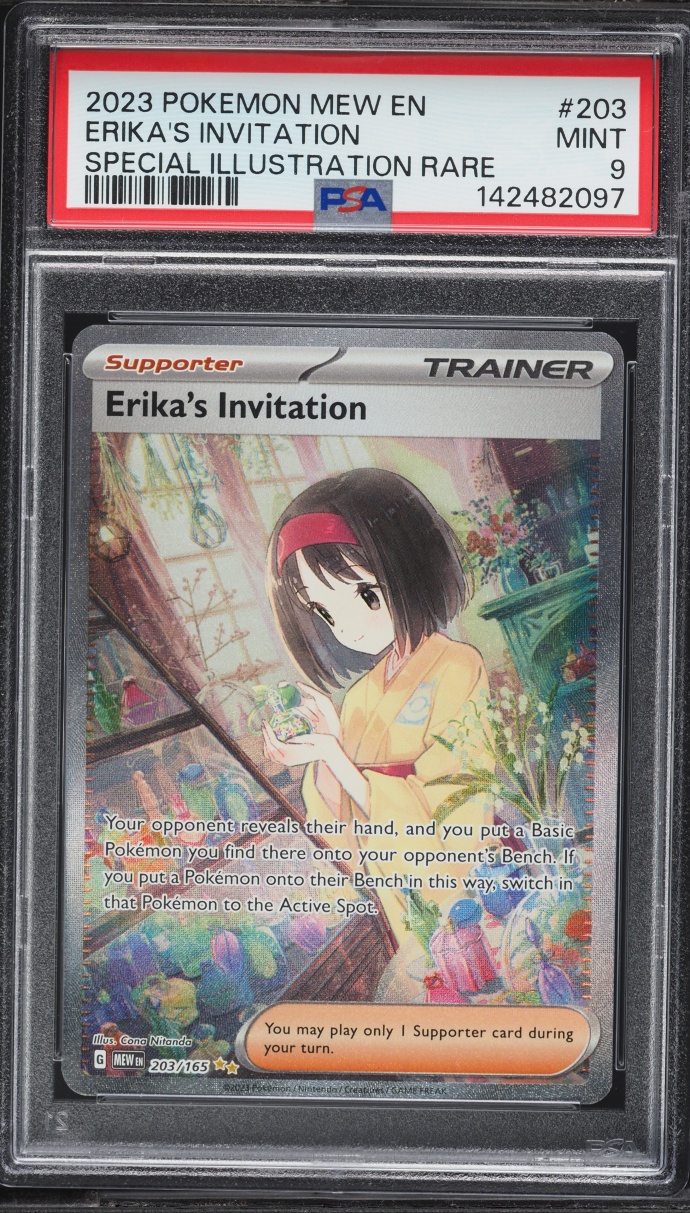 2023 Pokemon Scarlet & Violet 151 SIR Erika's Invitation #203 PSA 9 MINT