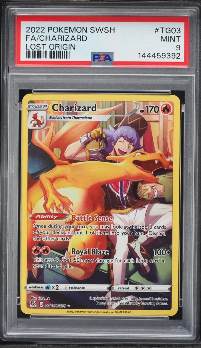 2022 Pokemon Sword & Shield Lost Origin CHR Charizard #TG03 PSA 9 MINT