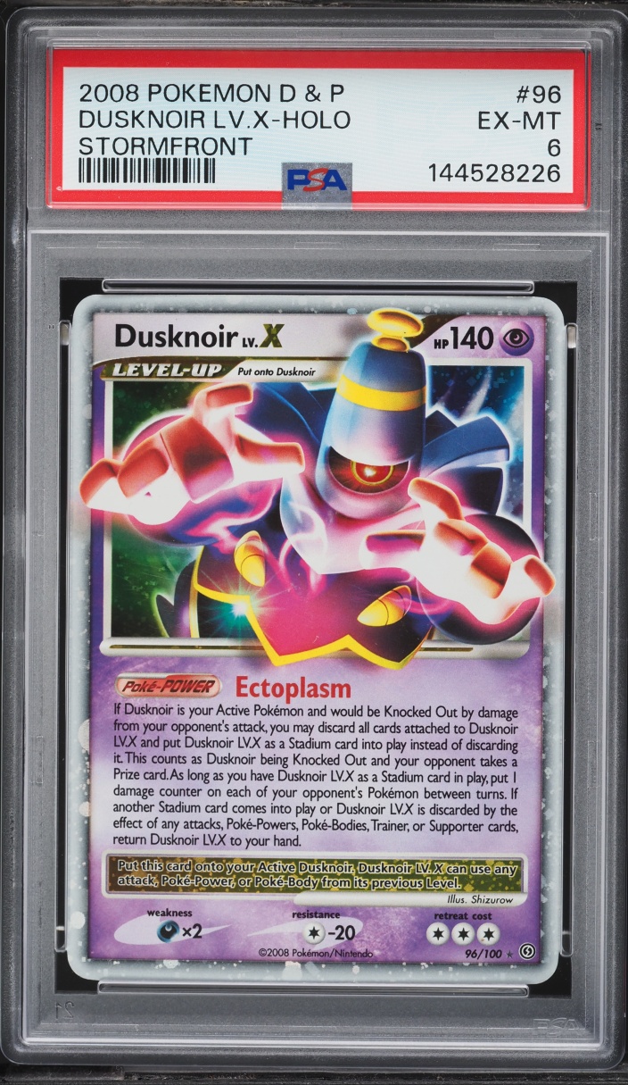 2008 Pokemon Diamond & Pearl Stormfront Holo Dusknoir LV.X #96 PSA 6 EXMT