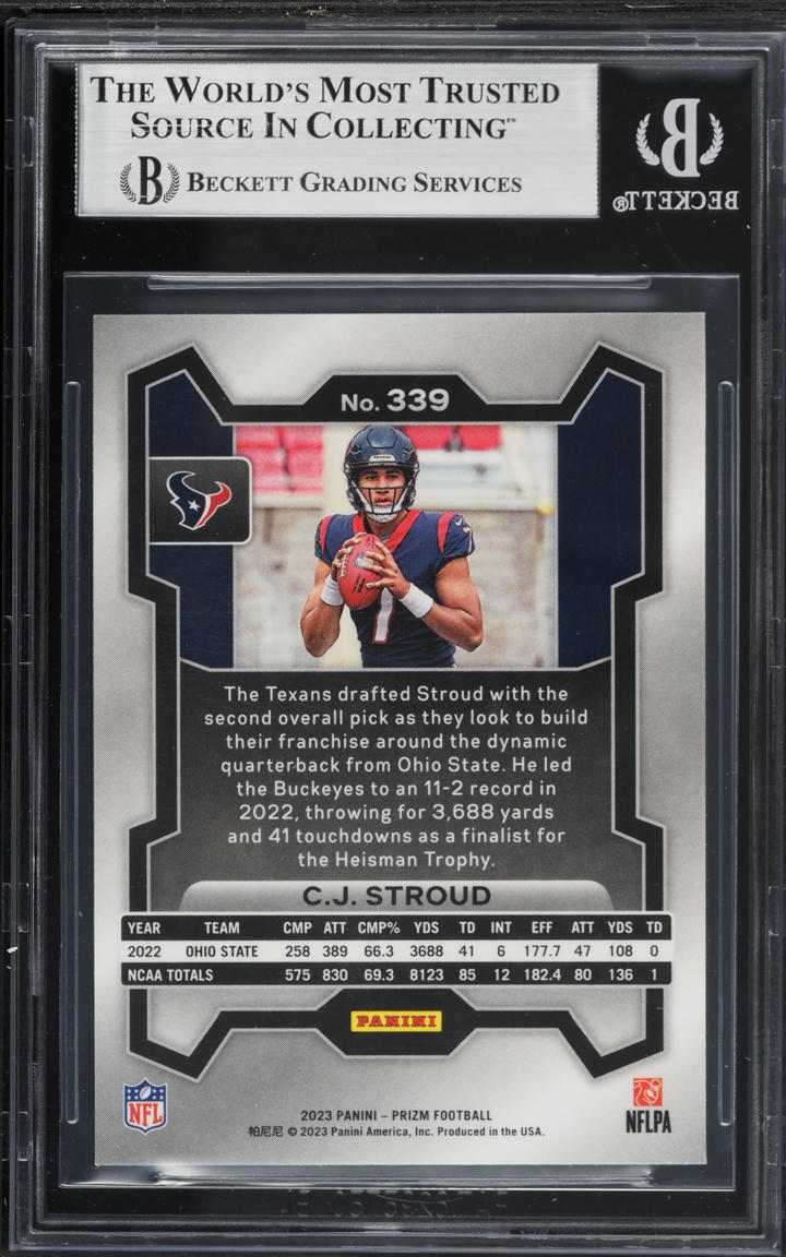 2023 Panini Prizm C.J. Stroud ROOKIE #339 BGS 9 MINT