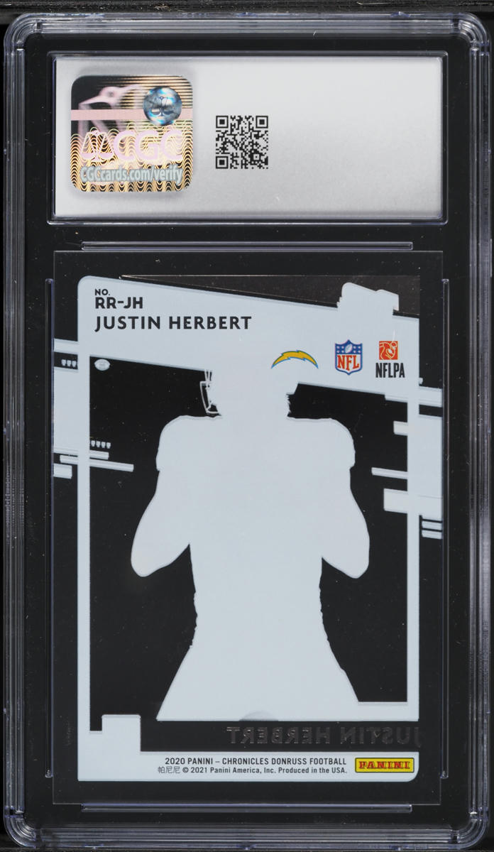 2020 Panini Chronicles Clearly Donruss Justin Herbert ROOKIE #RR-JH CGC 9 MINT