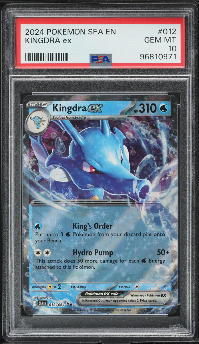 2024 Pokemon Scarlet & Violet Shrouded Fable Holo Kingdra ex #12 PSA 10 GEM MINT