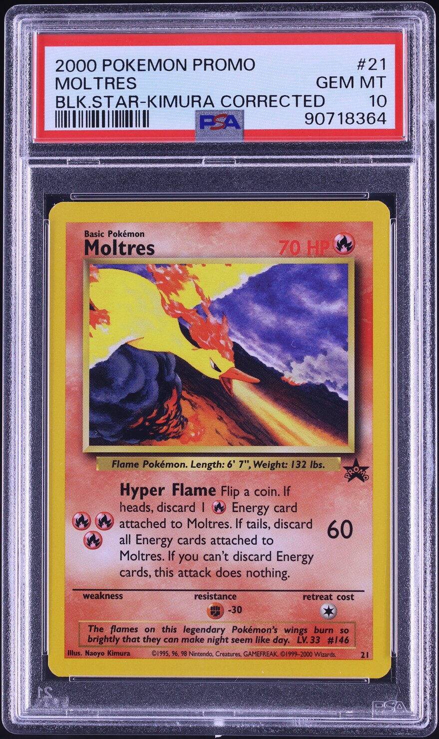 2000 Pokemon Black Star Promo Moltres #21 PSA 10 GEM MINT