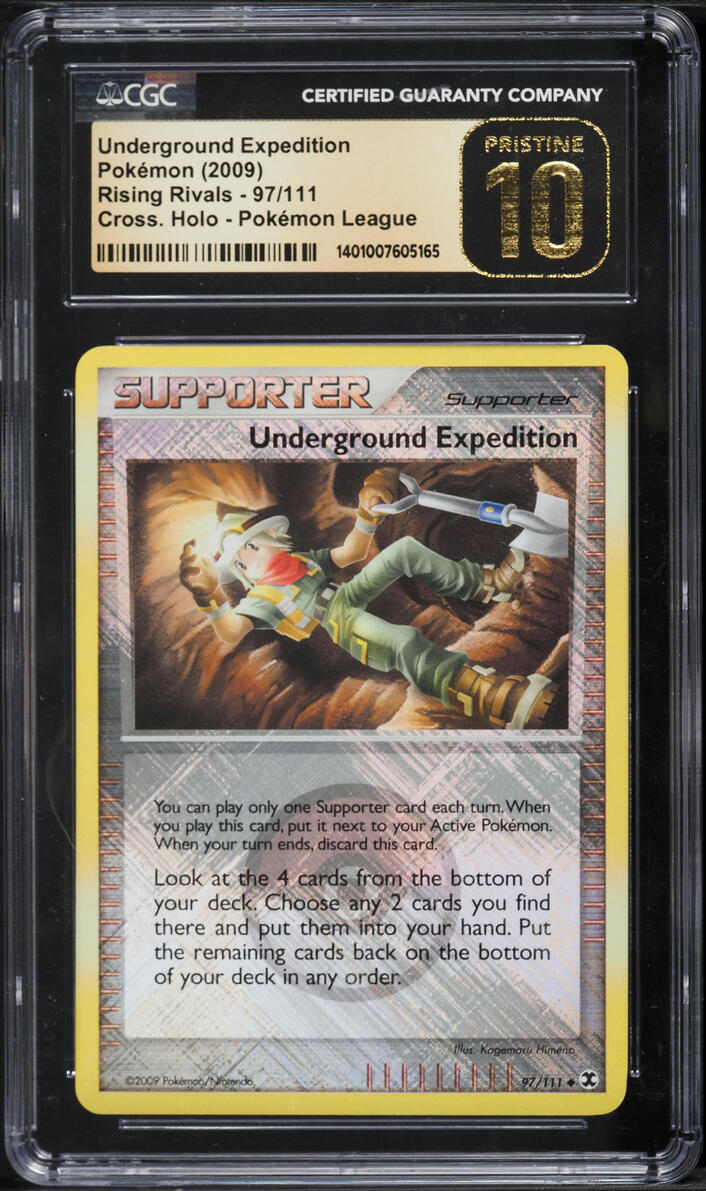 2009 Pokemon Platinum Rising Rivals League Crosshatch Holo Underground Expedition #97 CGC 10