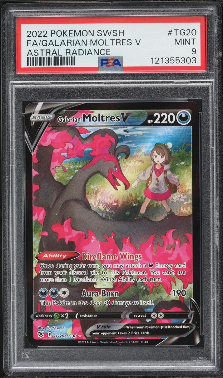 2022 Pokemon SWSH Astral Radiance Galarian Moltres V #TG20 PSA 9 MINT