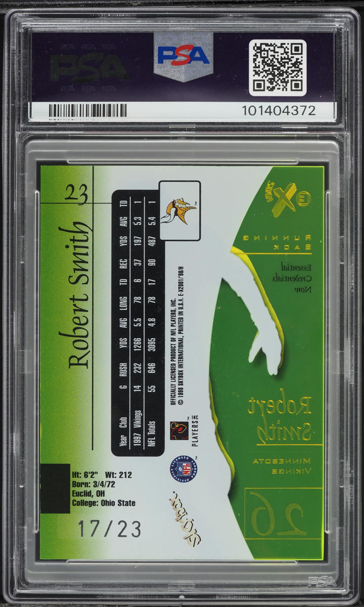 1998 Skybox E-X2001 Essential Credentials Now Robert Smith /23 #23 PSA 8 NM-MT