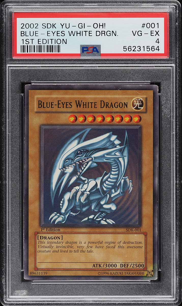 1999 Yu-Gi-Oh! Japanese Starter Box Blue-Eyes White Dragon PSA 4