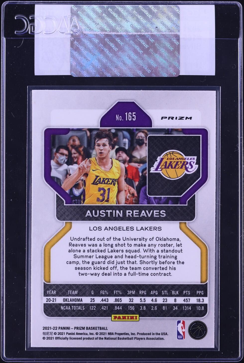 2021 Panini Prizm Silver Austin Reaves ROOKIE #165 CGC AUTH