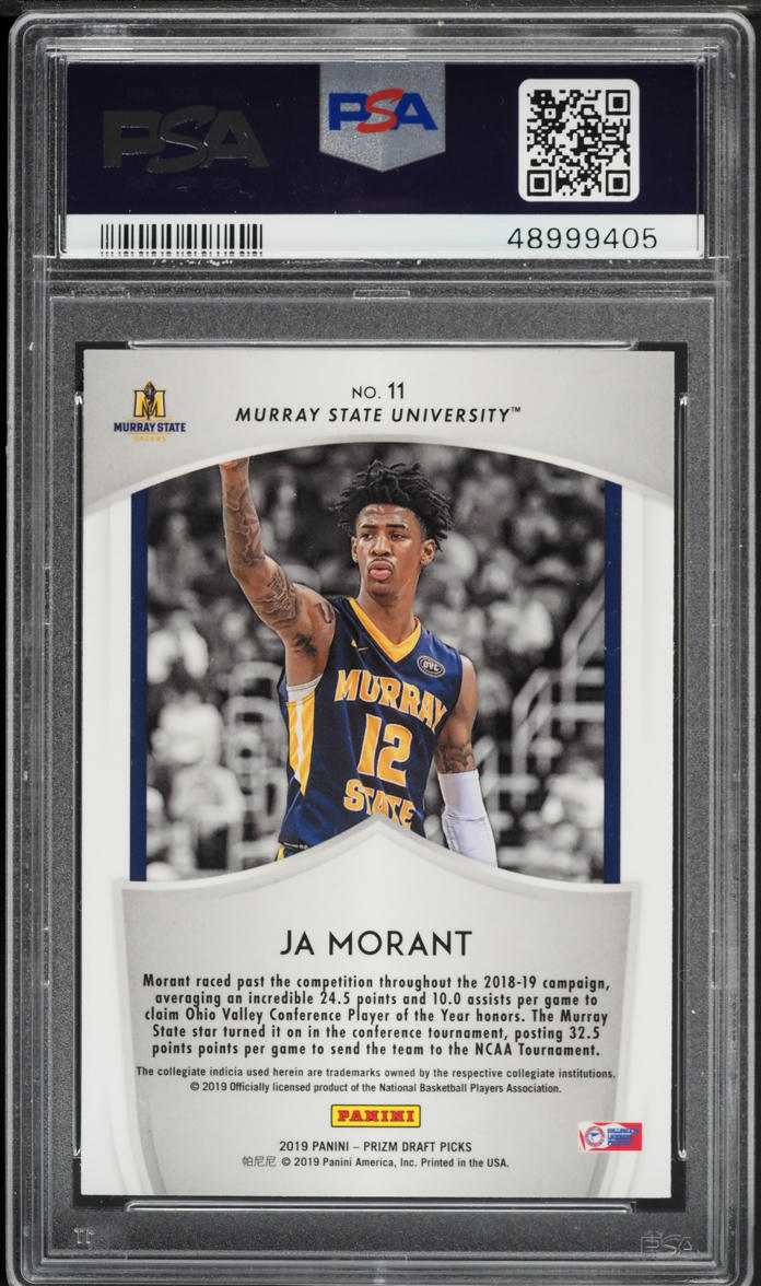 2019 Panini Prizm Draft Picks Crusade Ja Morant ROOKIE #11 PSA 9 MINT