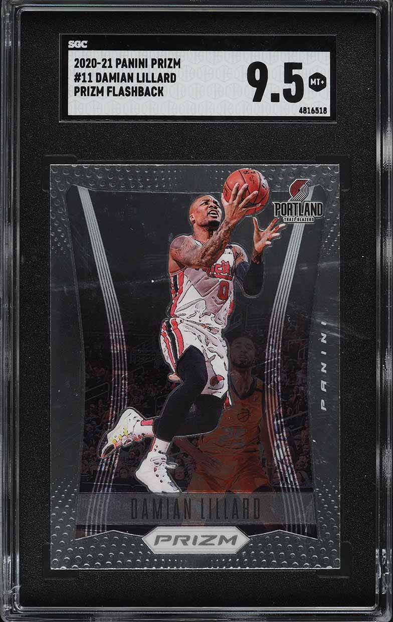 2020 Panini Prizm Flashback Prizms Damian Lillard #11 SGC 9.5 MINT+