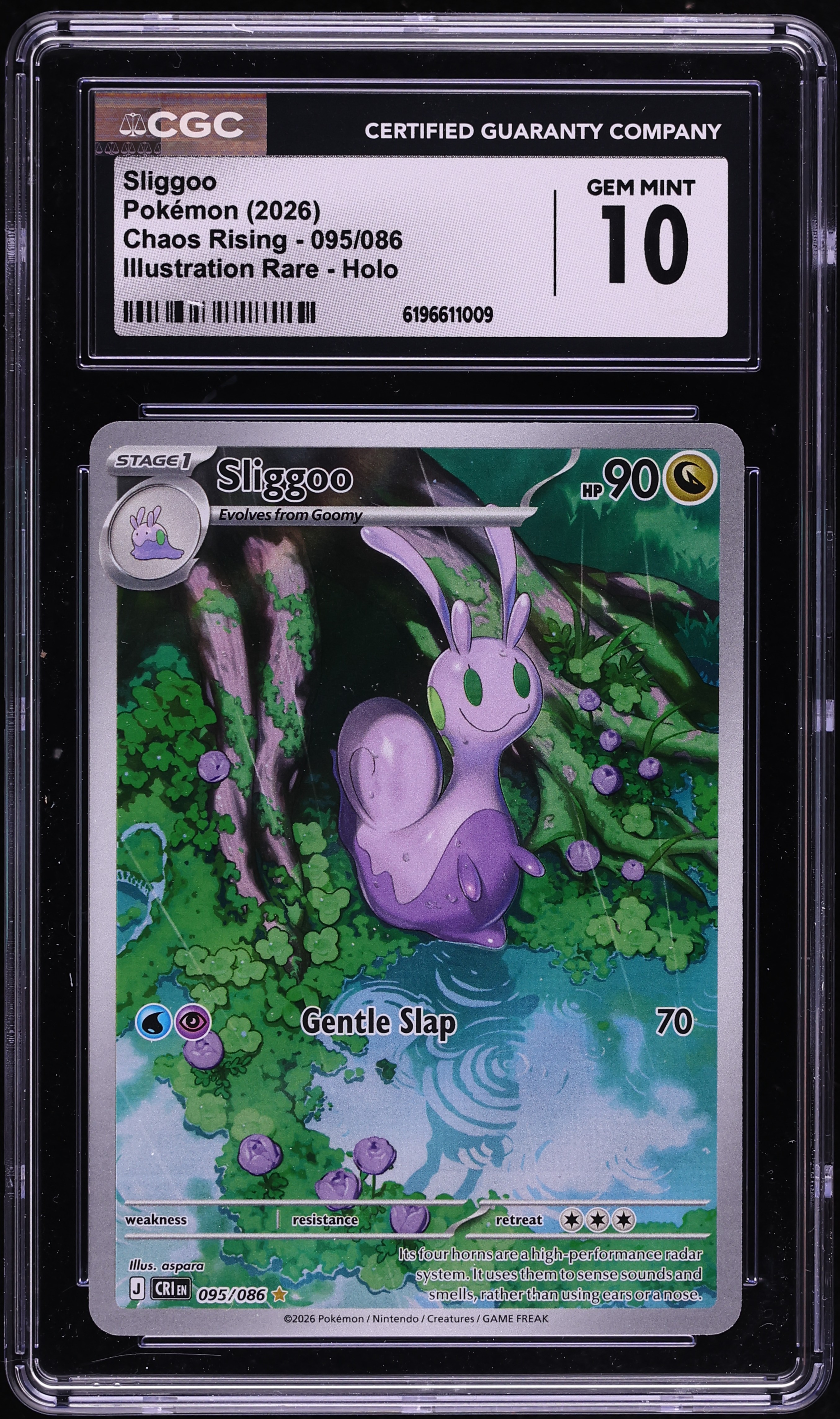 2026 Pokemon Mega Evolution Chaos Rising IR Sliggoo #95 CGC 10 GEM MINT