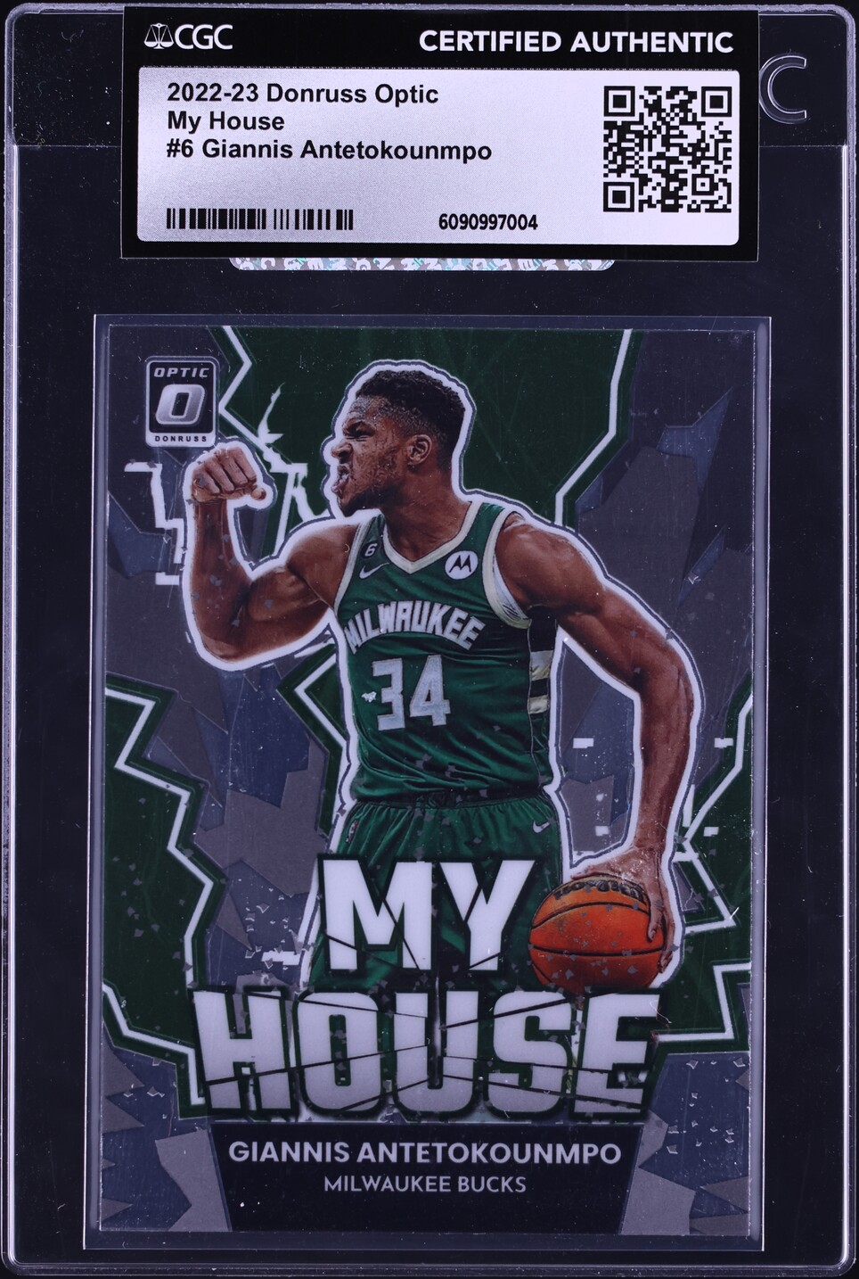 2022 Donruss Optic My House Giannis Antetokounmpo #6 CGC AUTH