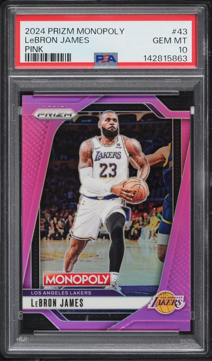 2024 Panini Prizm Monopoly Pink LeBron James /199 #43 PSA 10 GEM MINT
