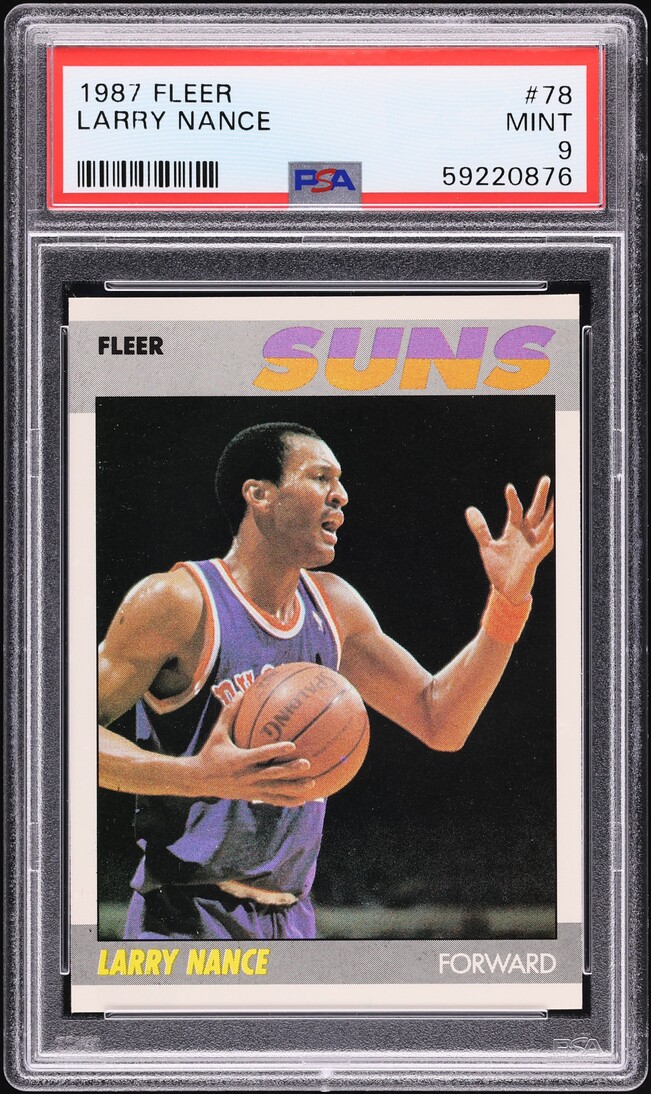 1987 Fleer Basketball Larry Nance #78 PSA 9 MINT