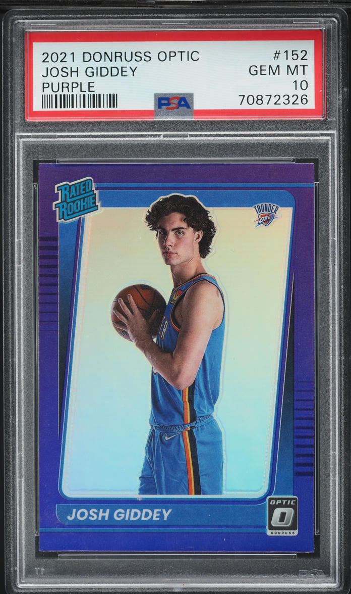 2021 Donruss Optic Purple Josh Giddey ROOKIE #152 PSA 10 GEM MINT