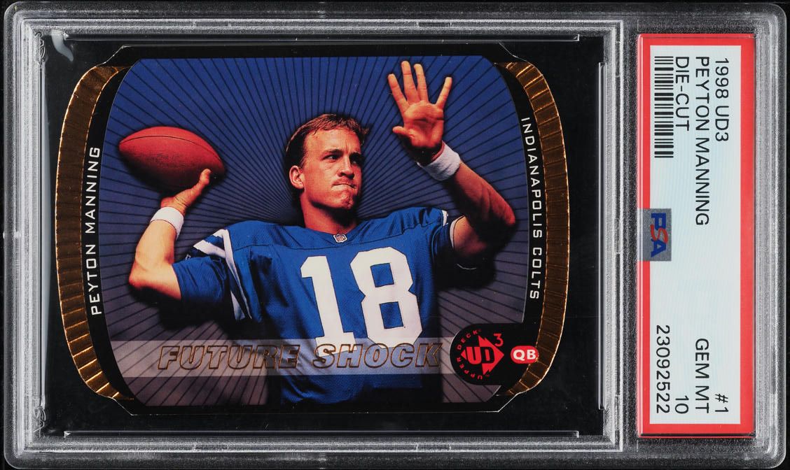 1998 Ultra Masterpiece Peyton Manning ROOKIE 1/1 #201P BGS 8.5 NM