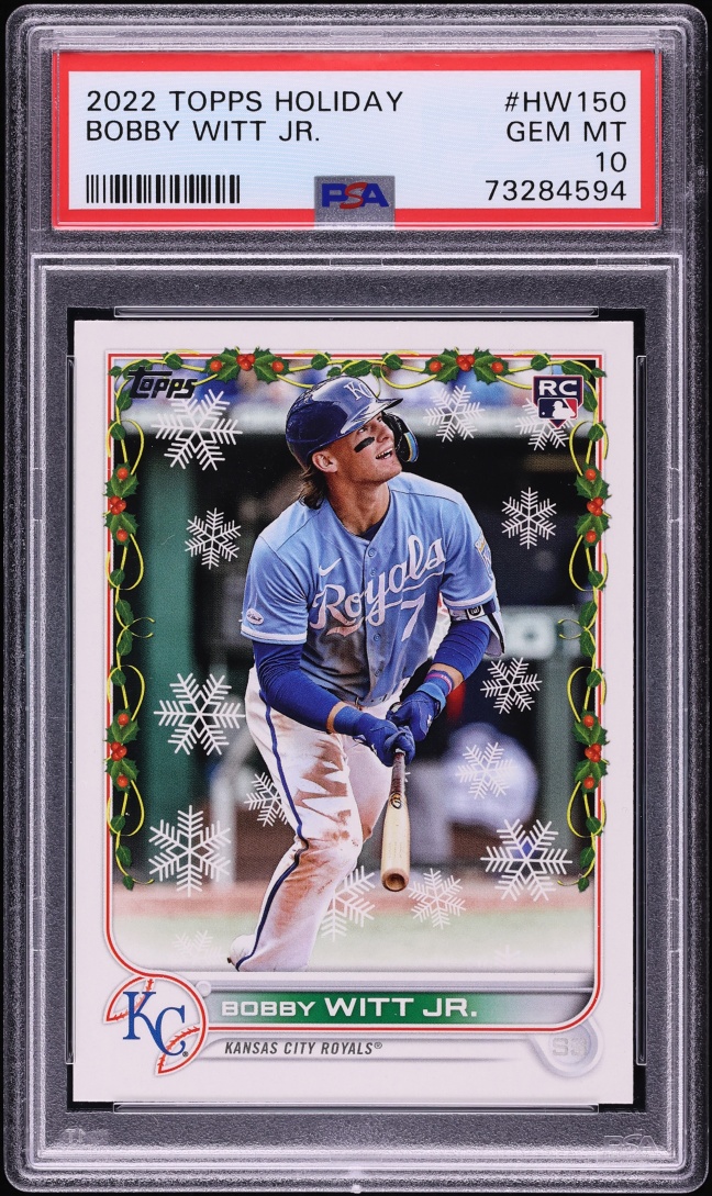 2022 Topps Holiday Bobby Witt Jr. ROOKIE #HW150 PSA 10 GEM MINT