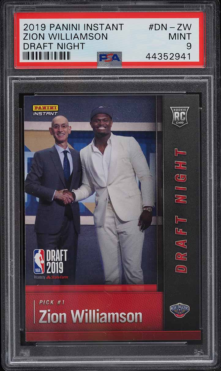 2019 Panini Instant Draft Night Zion Williamson ROOKIE #DN-ZW PSA 9 MINT