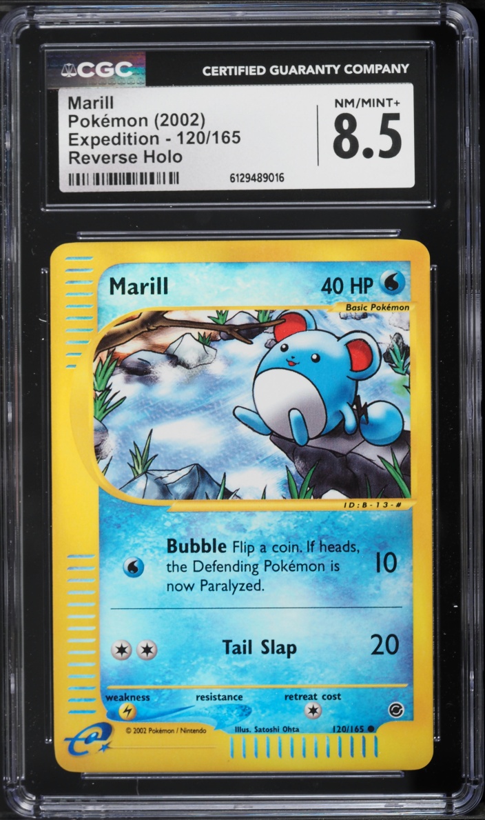 2002 Pokemon Expedition Reverse Holo Marill #120 CGC 8.5 NM-MT+