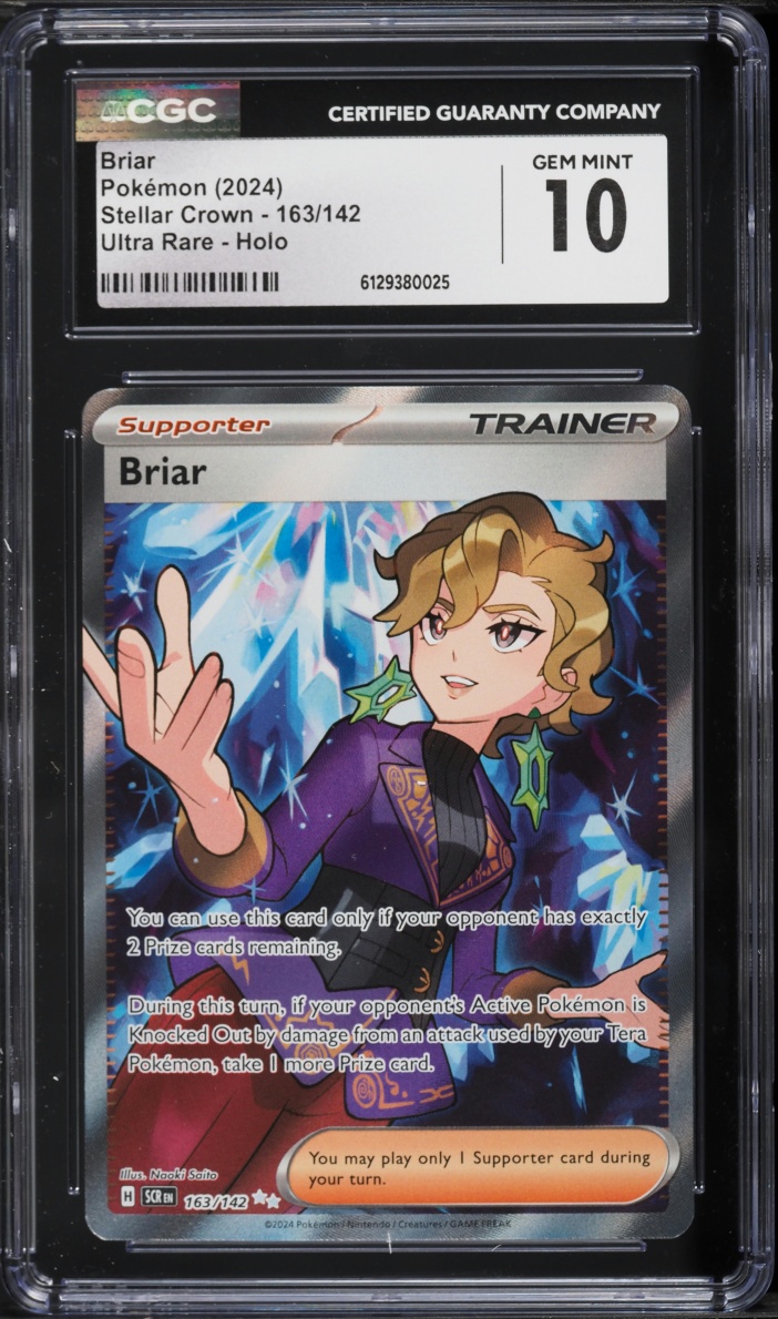 2024 Pokemon Scarlet & Violet Stellar Crown Full Art Briar #163 CGC 10 GEM MINT