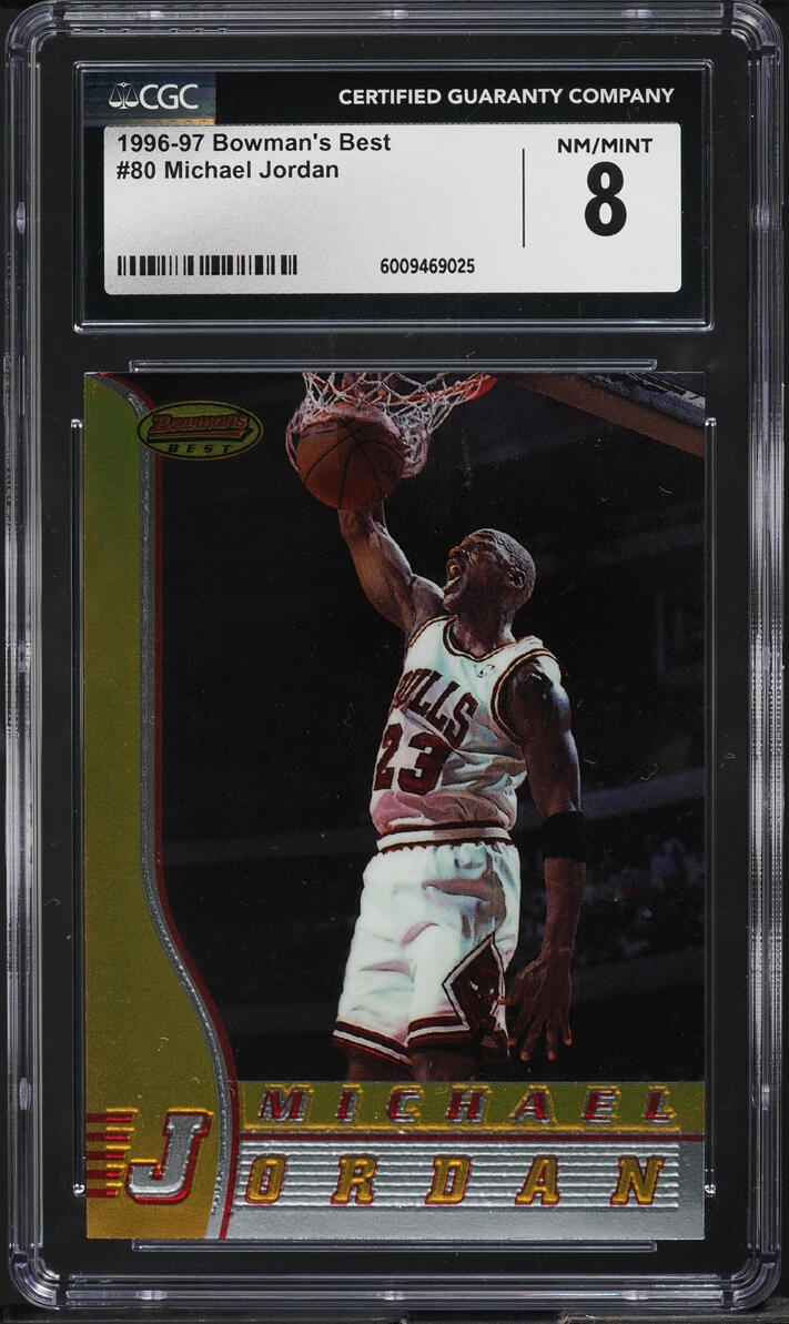 1996 Bowman's Best Michael Jordan #80 CGC 8 NM-MT