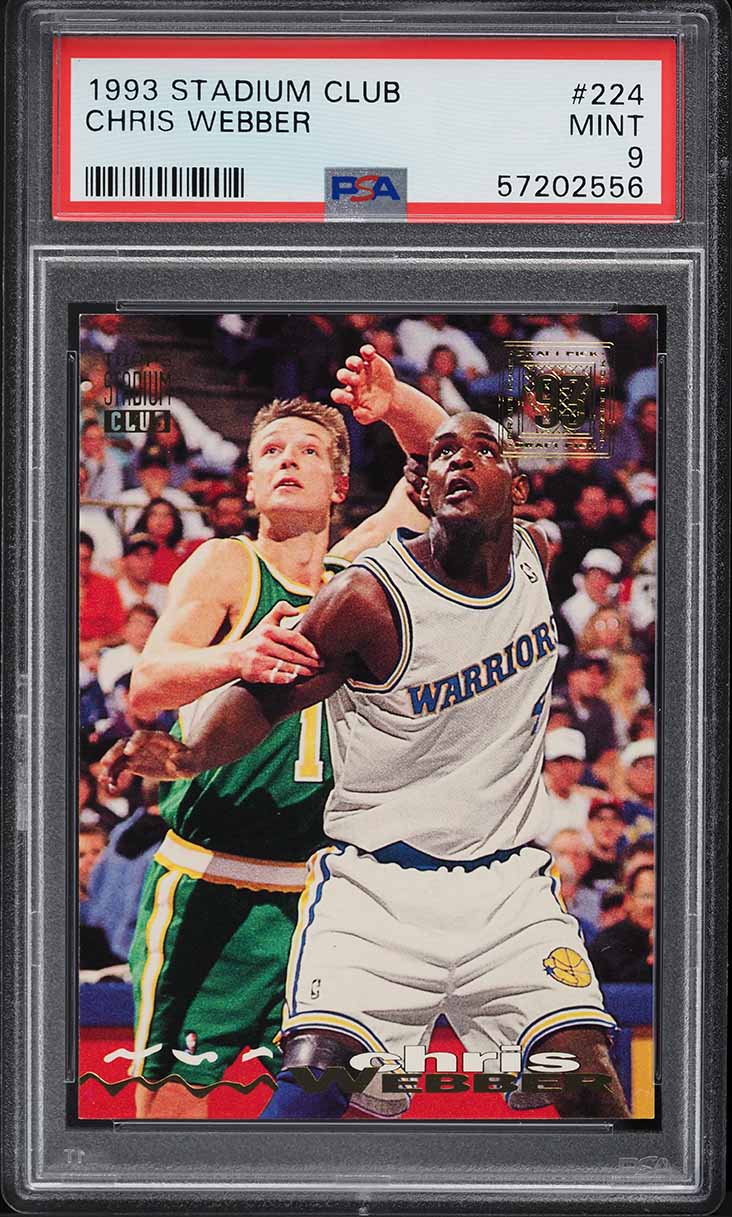 1993 Stadium Club Basketball Chris Webber ROOKIE #224 PSA 9 MINT