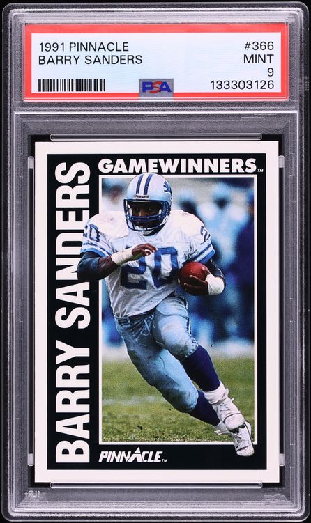 1991 Pinnacle Football Barry Sanders #366 PSA 9 MINT