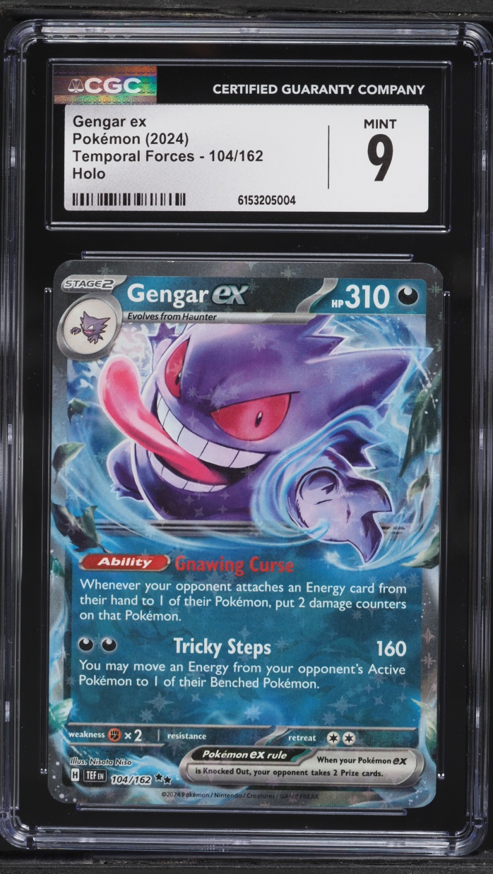 2024 Pokemon Scarlet & Violet Temporal Forces Holo Gengar EX #104 CGC 9 MINT