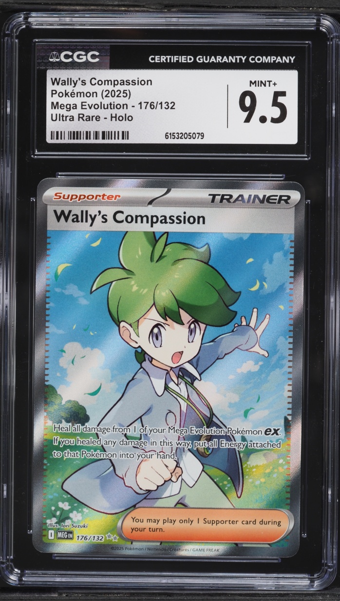 2025 Pokemon Mega Evolution Full Art Wally's Compassion #176 CGC 9.5 MINT+