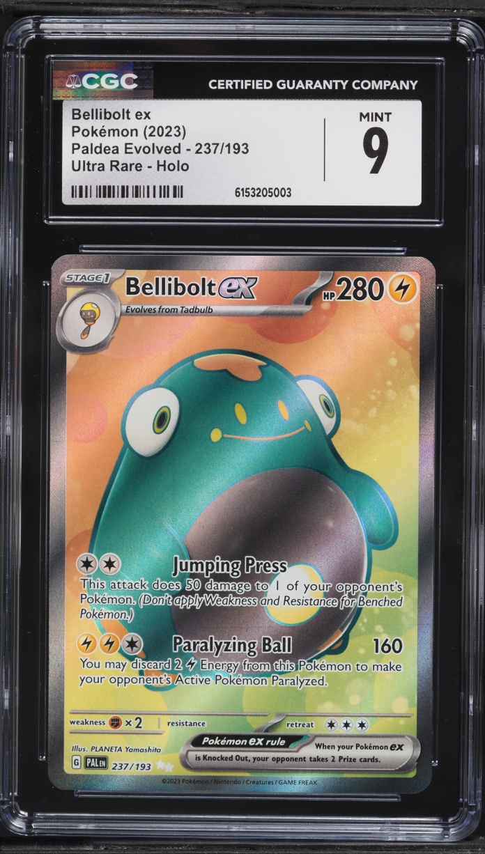 2023 Pokemon Scarlet & Violet Paldea Evolved Full Art Bellibolt EX #237 CGC 9 MINT
