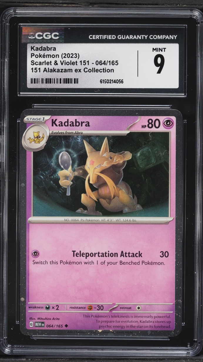 2023 Pokemon Scarlet & Violet 151 Alakazam ex Collection Kadabra #64 CGC 9 MINT