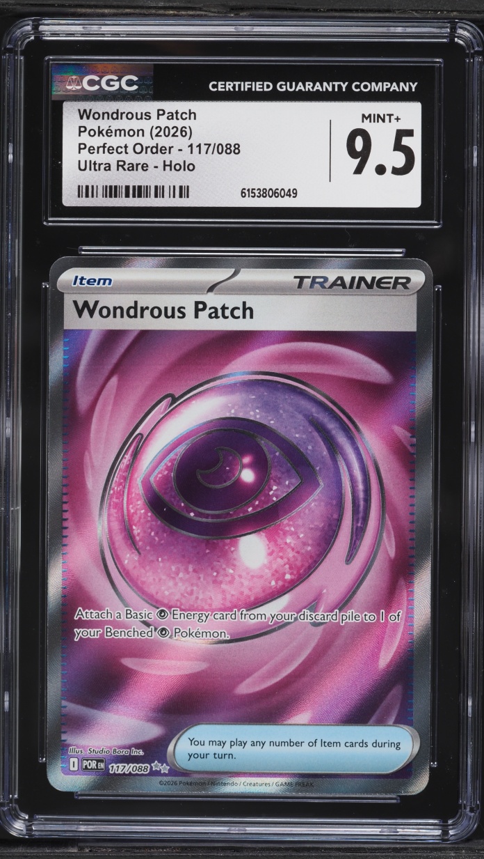 2026 Pokemon Mega Evolution Perfect Order Full Art Wondrous Patch #117 CGC 9.5 MINT+