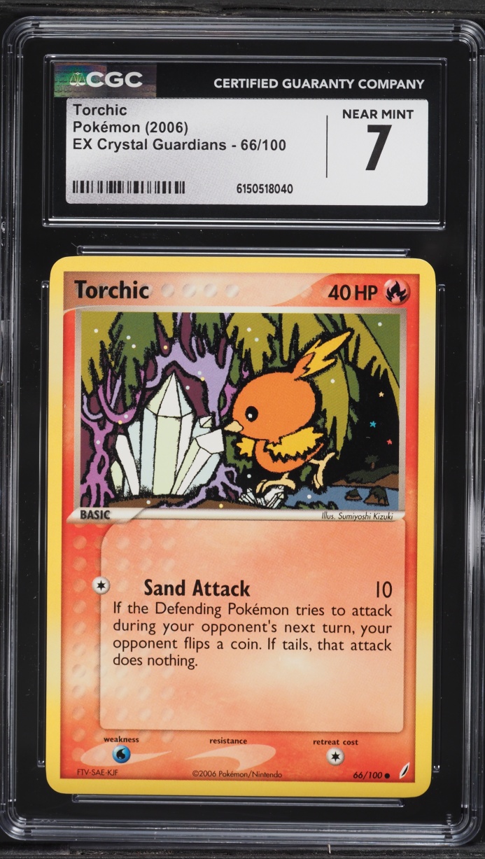 2006 Pokemon EX Crystal Guardians Torchic #66 CGC 7 NRMT