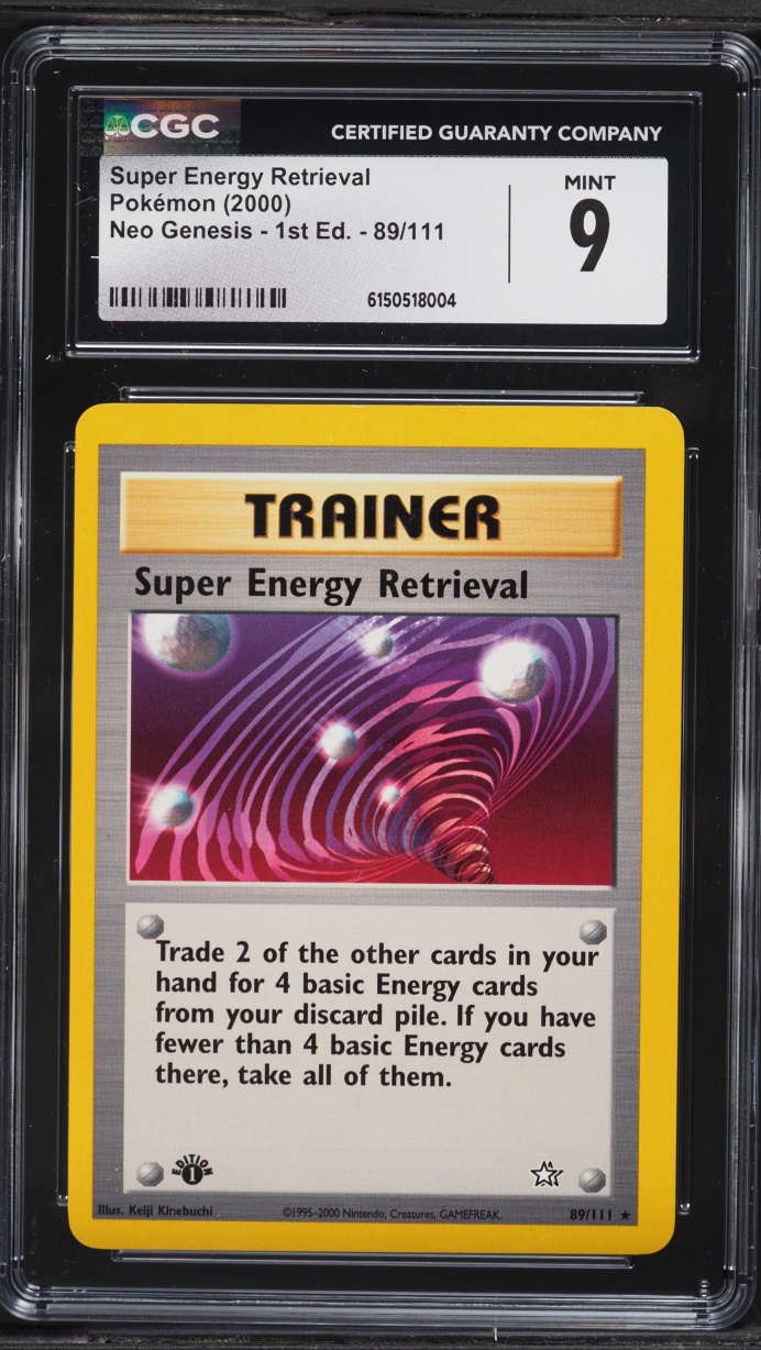 2000 Pokemon Neo Genesis 1st Edition Super Energy Retrieval #89 CGC 9 MINT