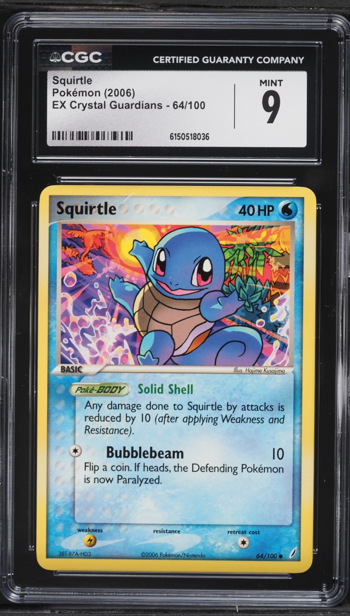 2006 Pokemon EX Crystal Guardians Squirtle #64 CGC 9 MINT