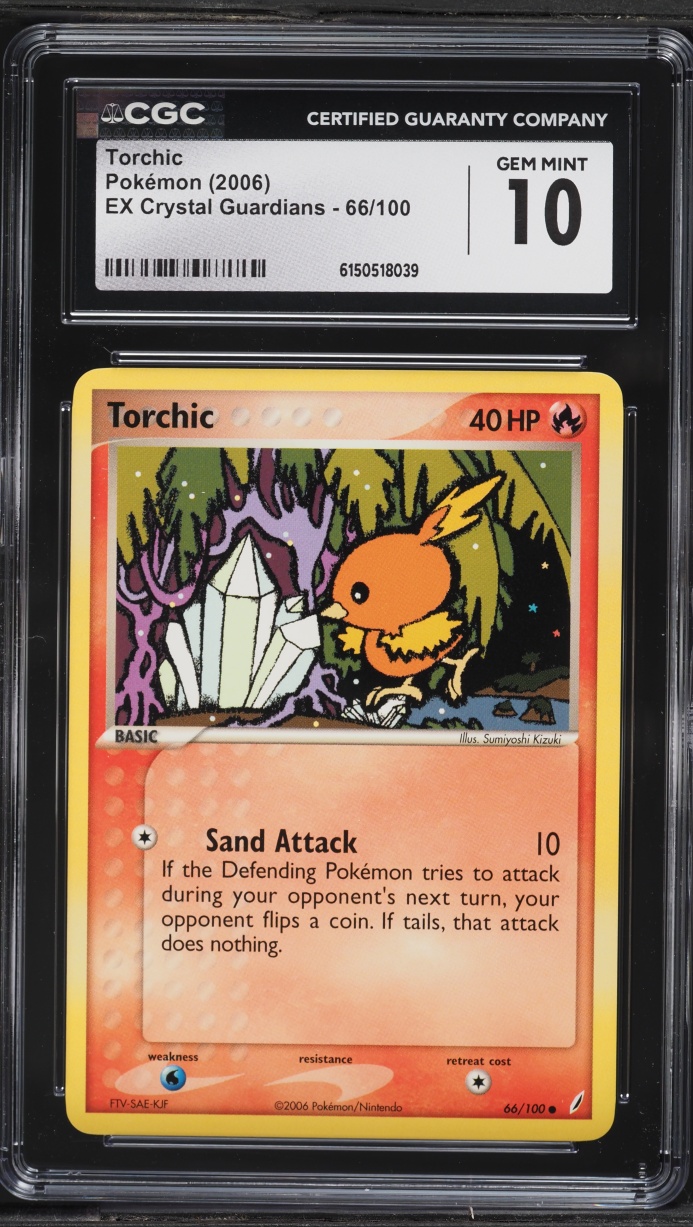 2006 Pokemon EX Crystal Guardians Torchic #66 CGC 10 GEM MINT