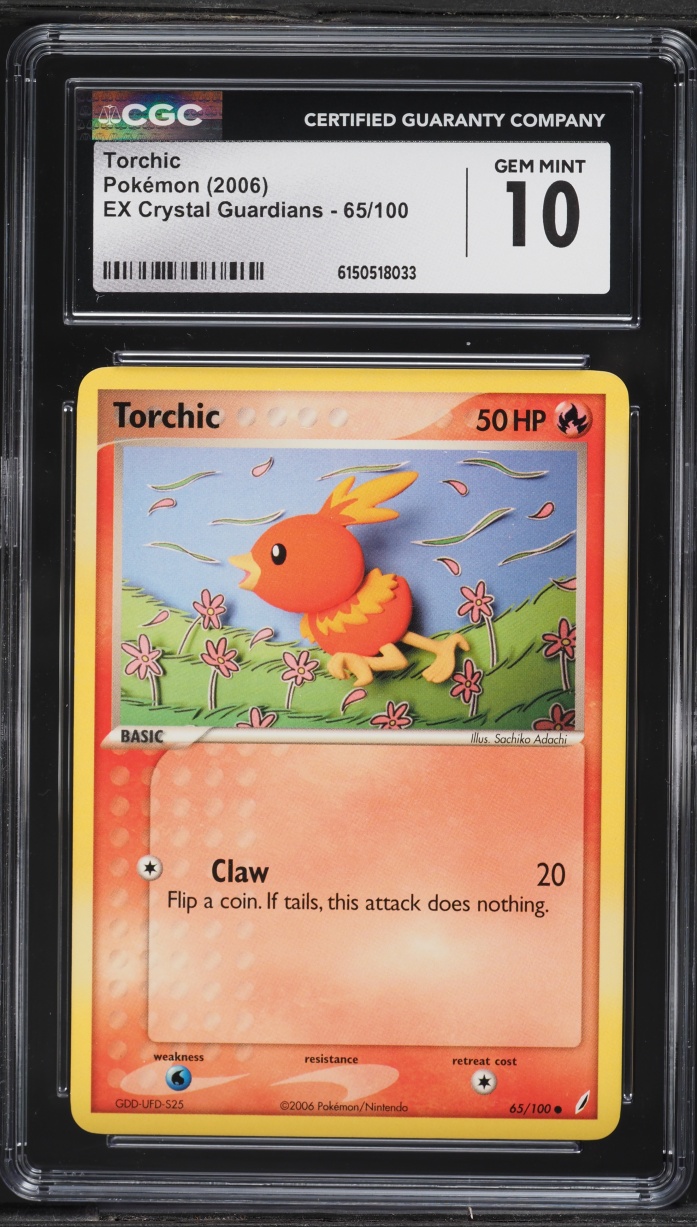 2006 Pokemon EX Crystal Guardians Torchic #65 CGC 10 GEM MINT