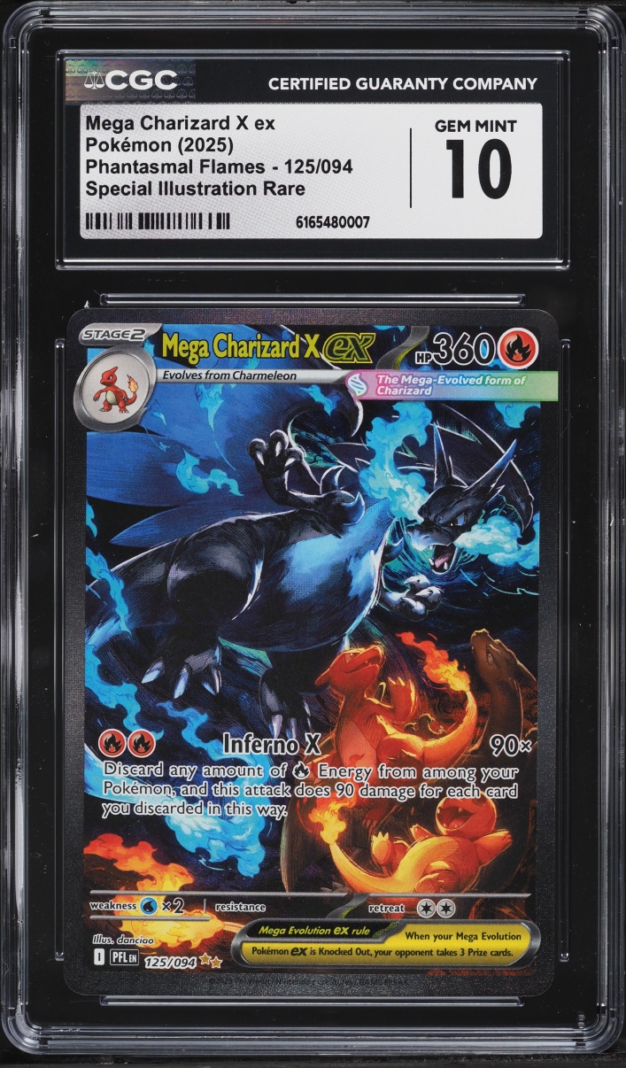2025 Pokemon Mega Evolution Phantasmal Flames SIR Mega Charizard X ex #125 CGC 10 GEM MINT