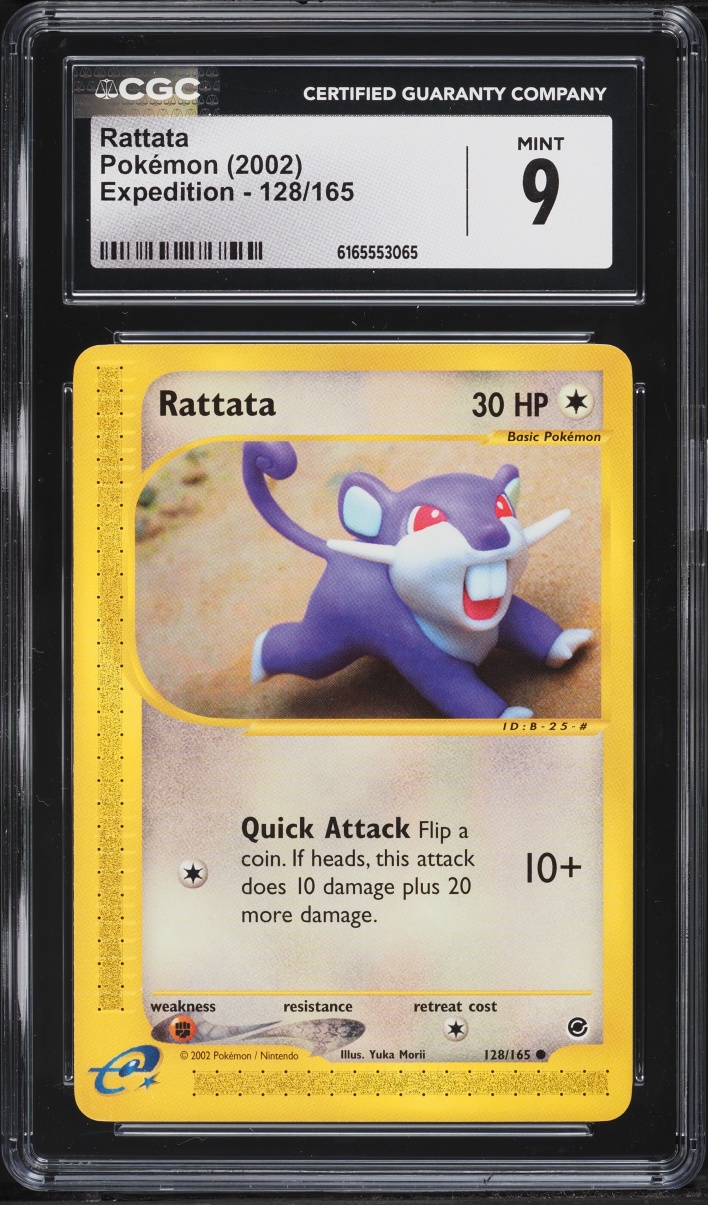 2002 Pokemon Expedition Rattata #128 CGC 9 MINT