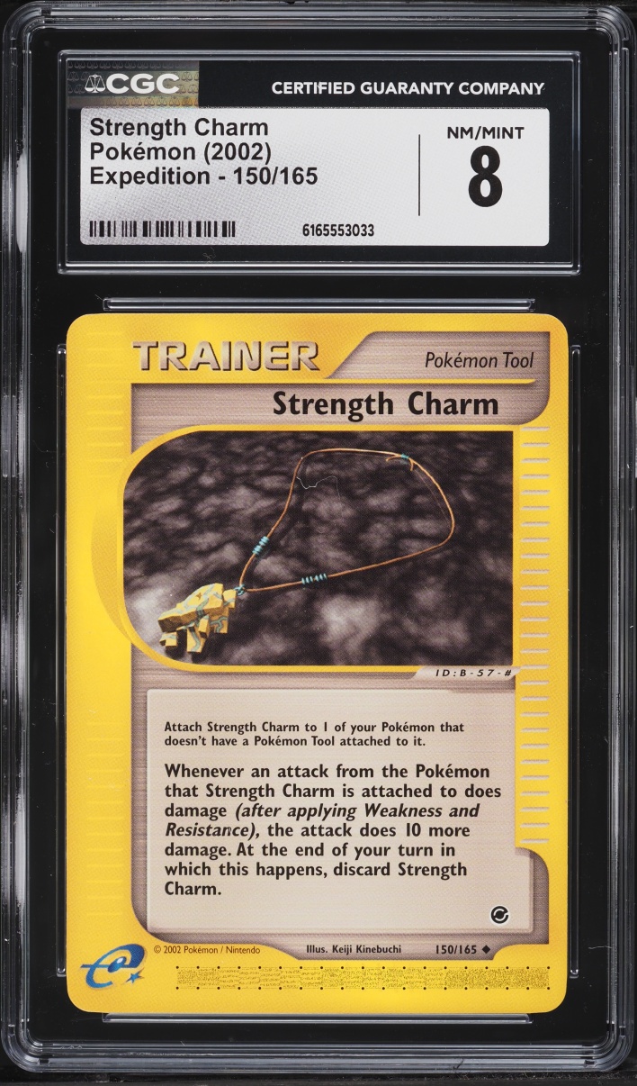2002 Pokemon Expedition Strength Charm #150 CGC 8 NM-MT