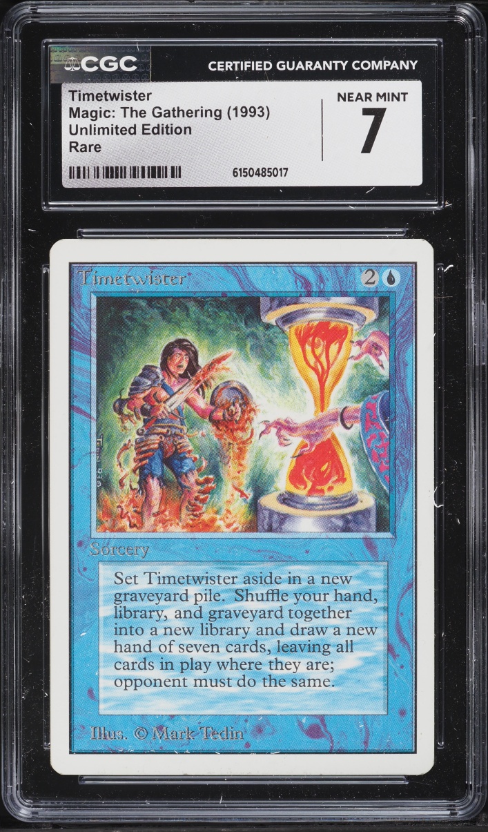 1993 Magic The Gathering MTG Unlimited Timetwister CGC 7 NRMT