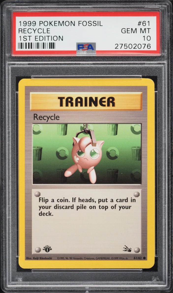 1999 Pokemon Fossil 1st Edition Recycle #61 PSA 10 GEM MINT