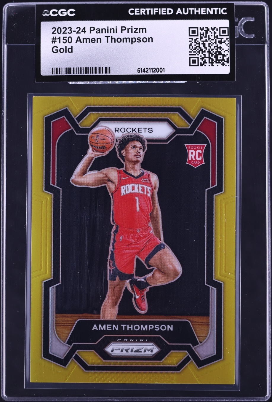 2023 Panini Prizm Gold Amen Thompson ROOKIE 10/10 #150 CGC AUTH