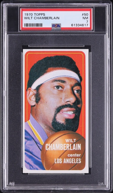 1970 Topps Basketball Wilt Chamberlain #50 PSA 7 NRMT