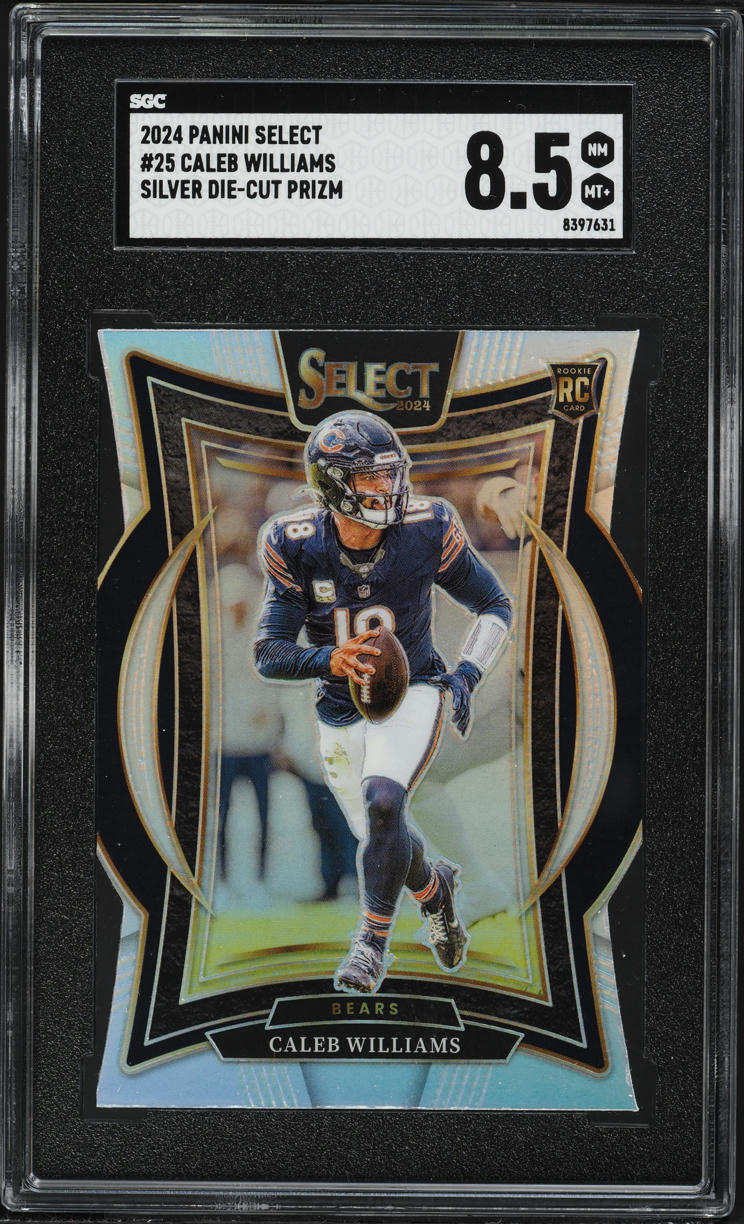 2024 Select Concourse Silver Prizm Die-Cut Caleb Williams ROOKIE #25 SGC 8.5 NM-MT+